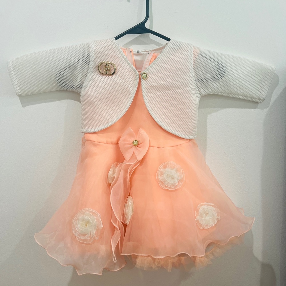 Orange party wear dresss